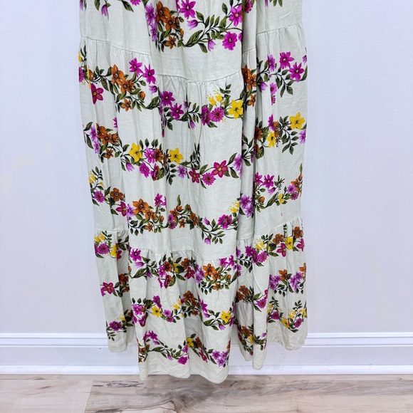 SAYLOR Ayame Flutter-Sleeve Smocked Tiered Maxi Dress Floral Nuuly New with tags - Picture 10 of 13